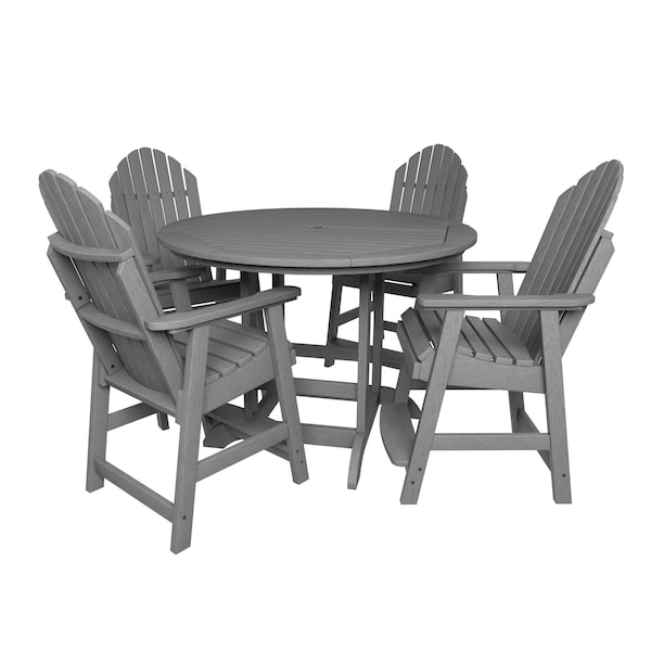 Highwood Usa Hamilton 5pc Round Counter Height Outdoor Patio Furniture Dining Set AD-CNA48-CGE - main